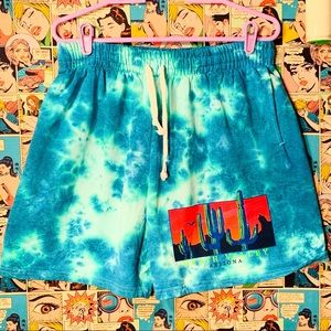 🟢SALE Like New Artist Union, jogger, sweat-shorts, tie-dye, desert, Arizona fun